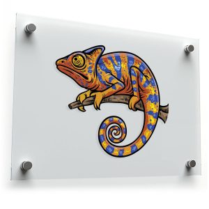 Colorful Chameleon Vinyl Sticker