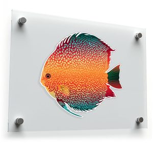 Colorful Discus Fish Sticker