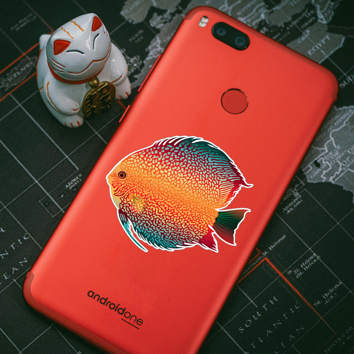 Colorful Discus Fish Sticker 7 Colorful Discus Fish Sticker - Image 5
