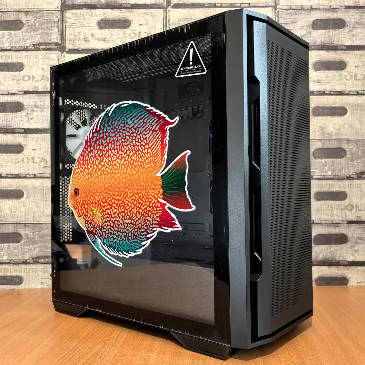 Colorful Discus Fish Sticker 6 Colorful Discus Fish Sticker - Image 4