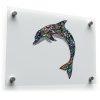 Colorful Floral Dolphin Sticker