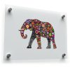 Colorful Floral Elephant Sticker
