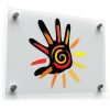 Colorful Handprint Sun Sticker 1