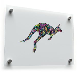 Colorful Kangaroo Art Decal