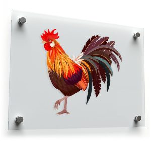 Colorful Rooster Sticker