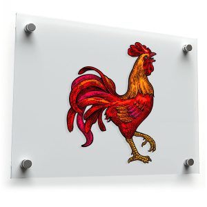 Colorful Rooster Sticker