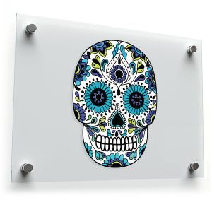 Colorful Sugar Skull Vinyl Sticker
