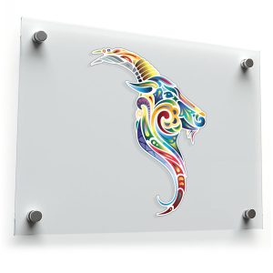 Colorful Tribal Goat Sticker