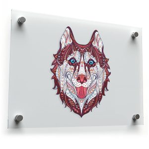 Colorful Tribal Wolf Sticker