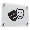 Comedy and Tragedy Mask Vinyl Sticker