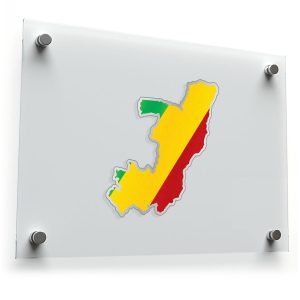 Congo Map Flag Sticker