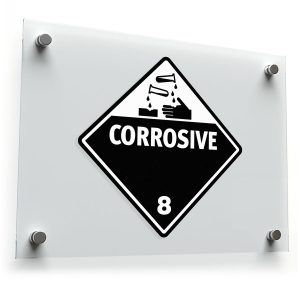 Corrosive Material Hazard Sticker