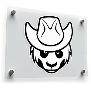 Cowboy Panda Vinyl Sticker