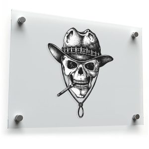 Cowboy Skull Vinyl Sticker