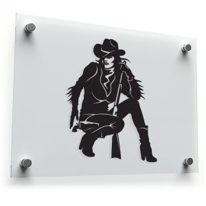 Cowgirl Silhouette Vinyl Decal