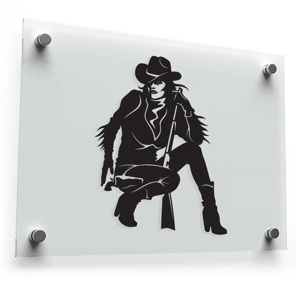 Cowgirl Silhouette Vinyl Decal 3 Cowgirl Silhouette Vinyl Decal