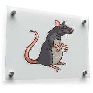 Creepy Rat Cartoon Sticker