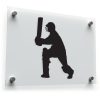 Cricketer Silhouette Sticker 1