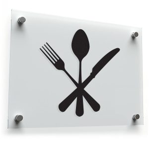 Crossed Cutlery Sticker