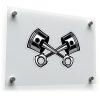 Crossed Pistons Sticker 1