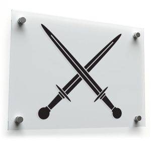 Crossed Swords Vinyl Sticker