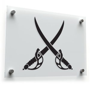 Crossed Swords Vinyl Sticker