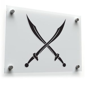 Crossed Swords Vinyl Sticker