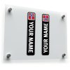 Custom Name Stickers with Norwegian Flag Design