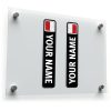 Custom Name Stickers with Polish Flag Design