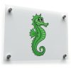 Cute Green Seahorse Decal