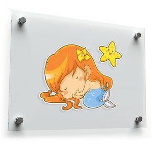 Cute Mermaid and Starfish Sticker