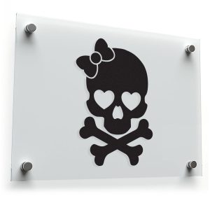 Cute Skull and Crossbones Vinyl Decal