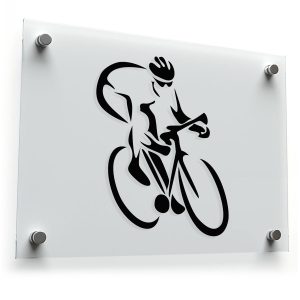 Cyclist Silhouette Sticker