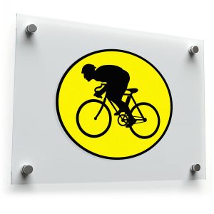 Cyclist Silhouette Vinyl Sticker