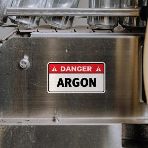 Alternative view of "Danger: Argon" Vinyl Sticker