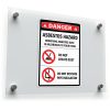 Danger Asbestos Hazard Sticker – Breathing Dust Warning Sign