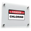 Danger Chlorine Warning Sticker