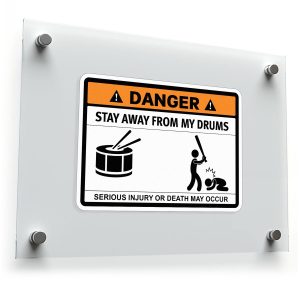 Danger Drum Set Sticker
