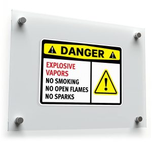 Danger Explosive Vapors Sticker