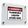 Danger Flammable Liquids Store Here Sticker – Durable Safety
