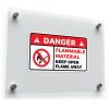 Danger Flammable Material Sticker – Bold Safety Warning Decal 1