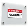 Danger Flammable Warning Sticker – Durable Safety Decal for
