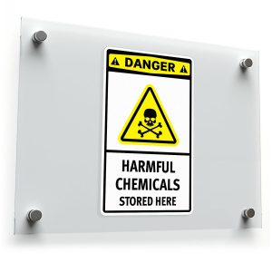 Danger Harmful Chemicals Vinyl Sticker
