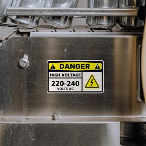 Alternative view of Danger High Voltage Sticker