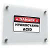 Danger Hydrocyanic Acid Sticker – Bold Red, Black & White