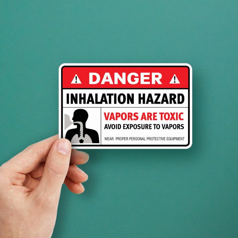 Danger Inhalation Hazard Sticker - Stickers Factory