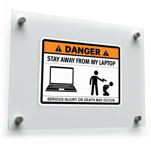 Danger Laptop Sticker