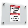Danger Overhead Power Lines Sticker