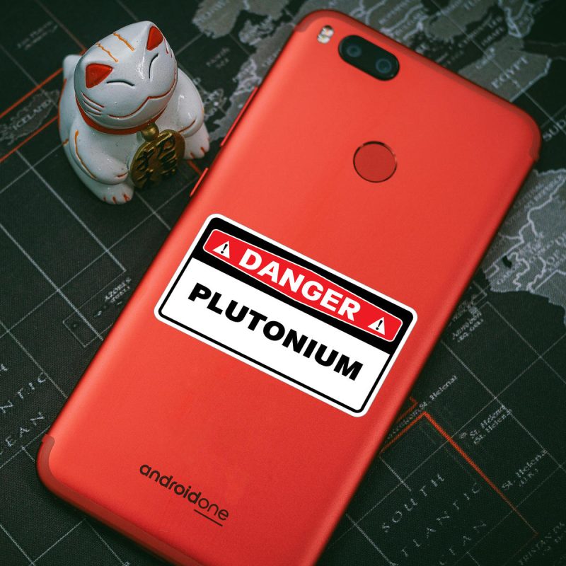 Danger Plutonium Warning Sticker - Stickers Factory