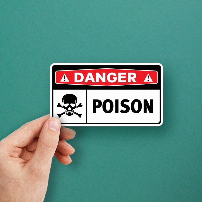 Danger Poison Vinyl Sticker - Stickers Factory